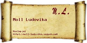 Moll Ludovika névjegykártya